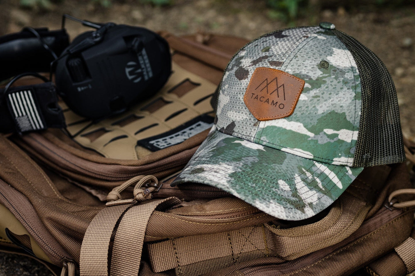 Waxed Camo Trucker Hat