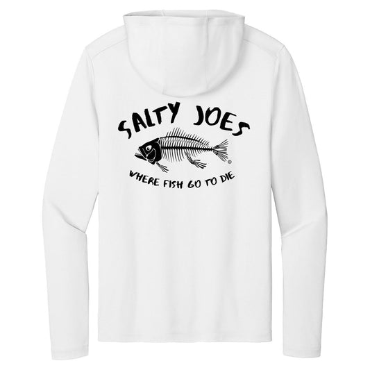 Salty Joe's "Where Fish Go To Die" Hooded Sun Shirt