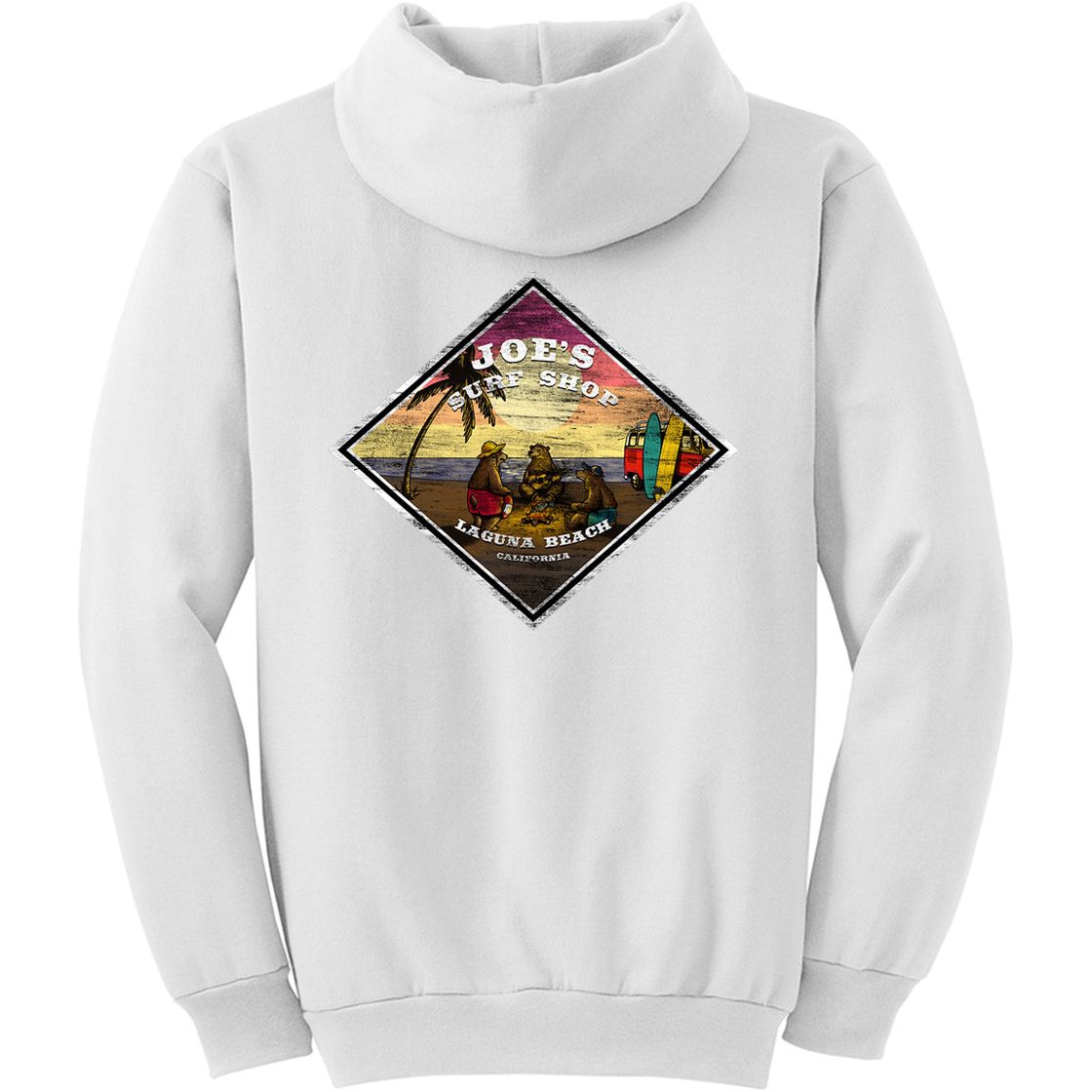 Joe's Surf Shop Three Bears on the Beach Pullover Surf Hoodie