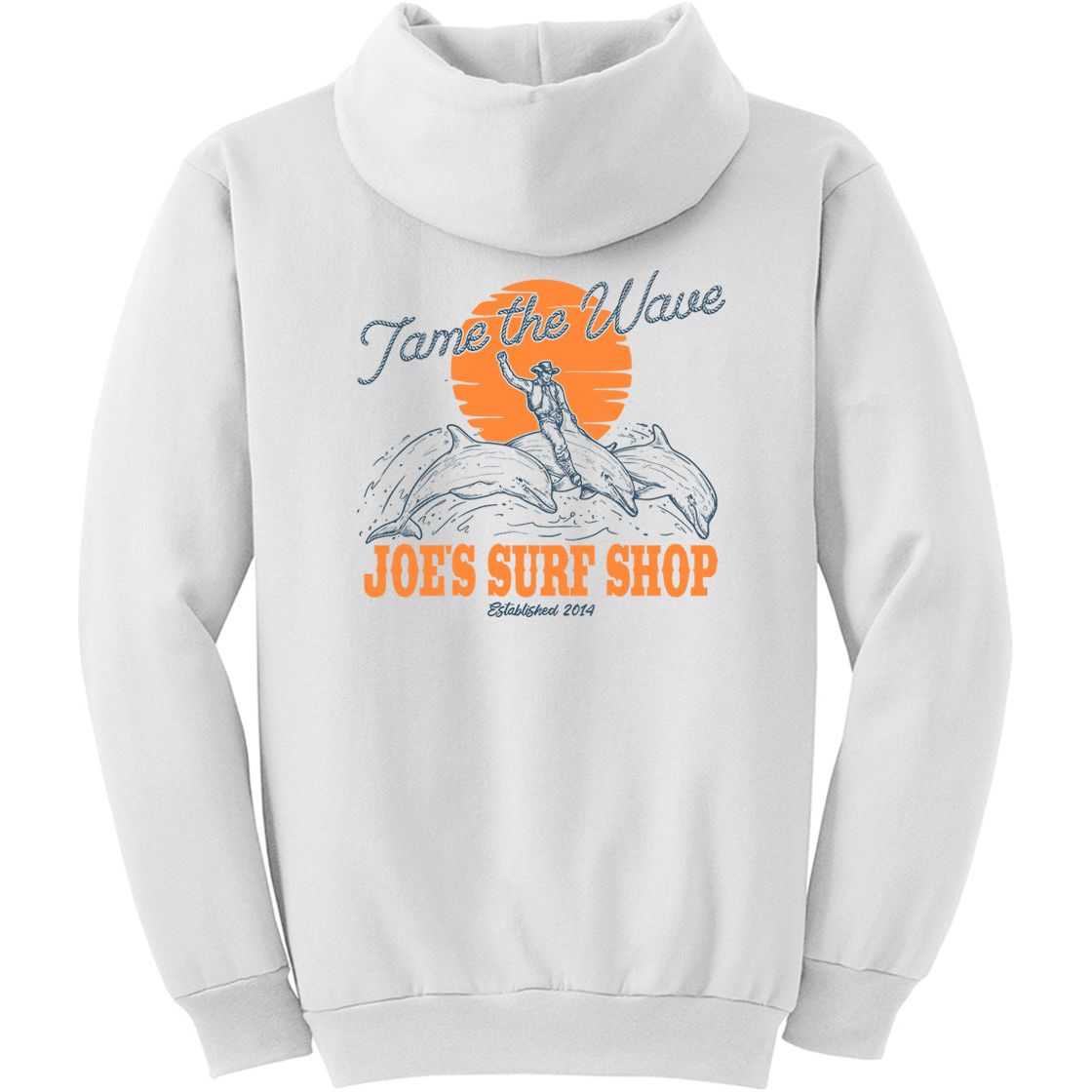 Joe's Surf Shop Diving Dolphins Pullover Surf Hoodie