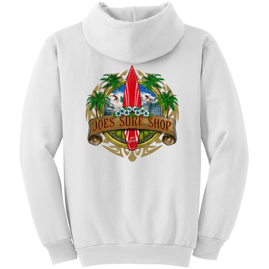 Joe's Surf Shop Longboard Pullover Surf Hoodie