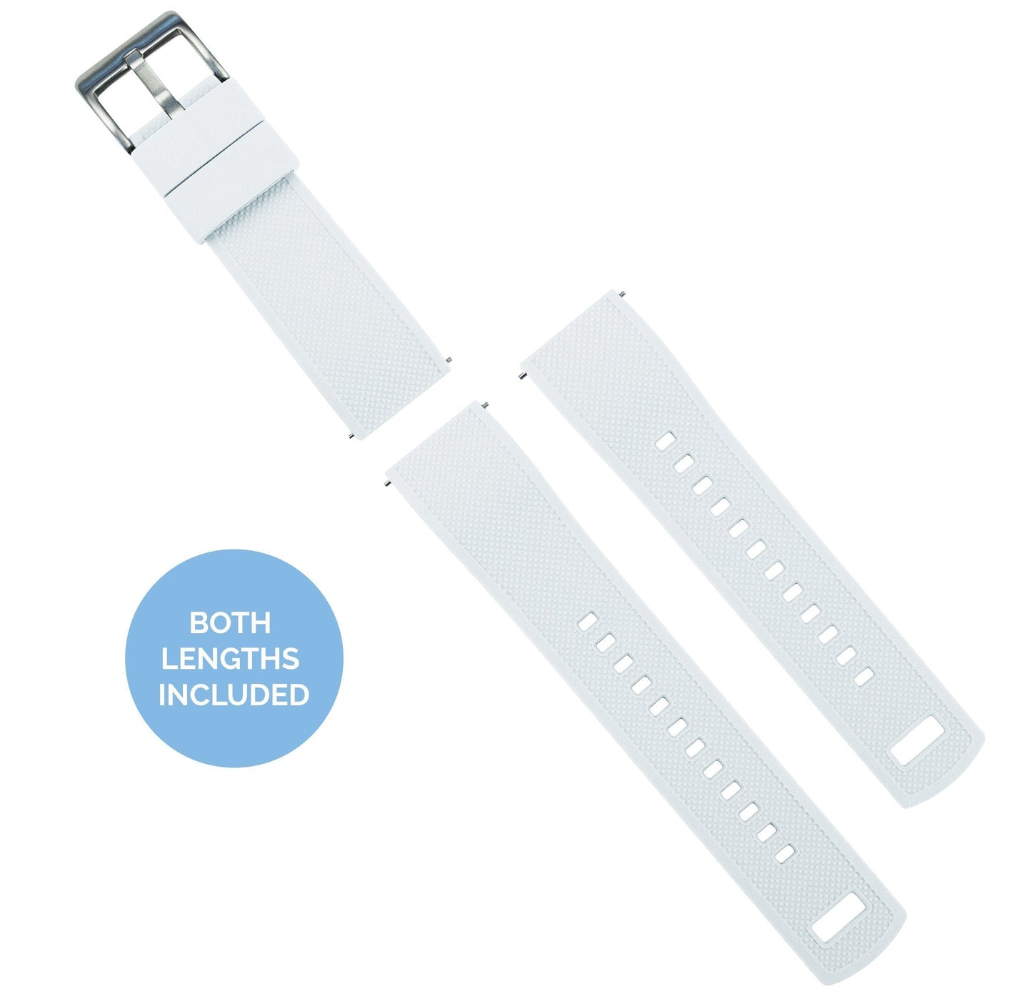 White Top Black Bottom Elite Silicone Watch Band