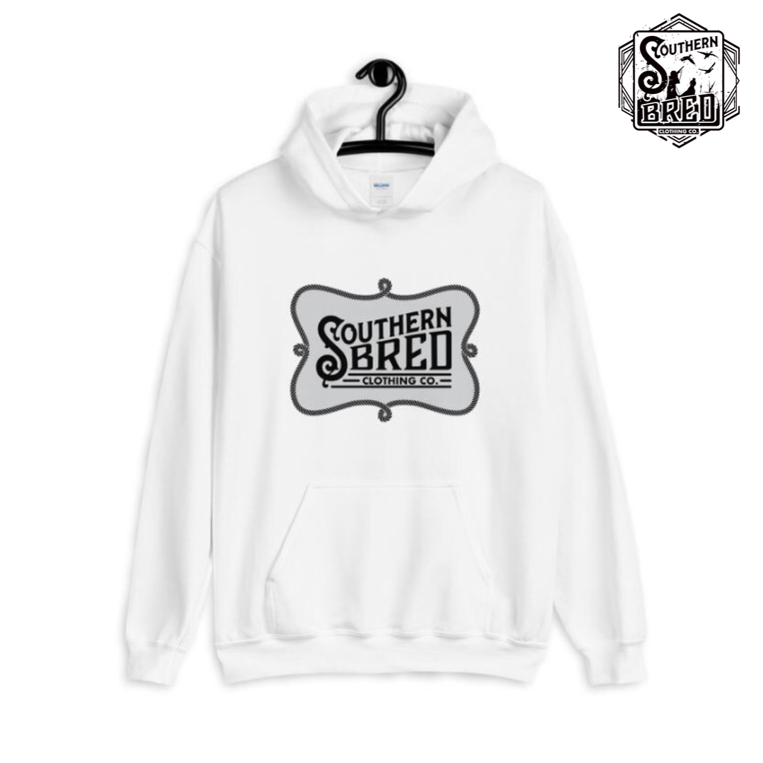 Southern Bred Hoodie (White w/grey)