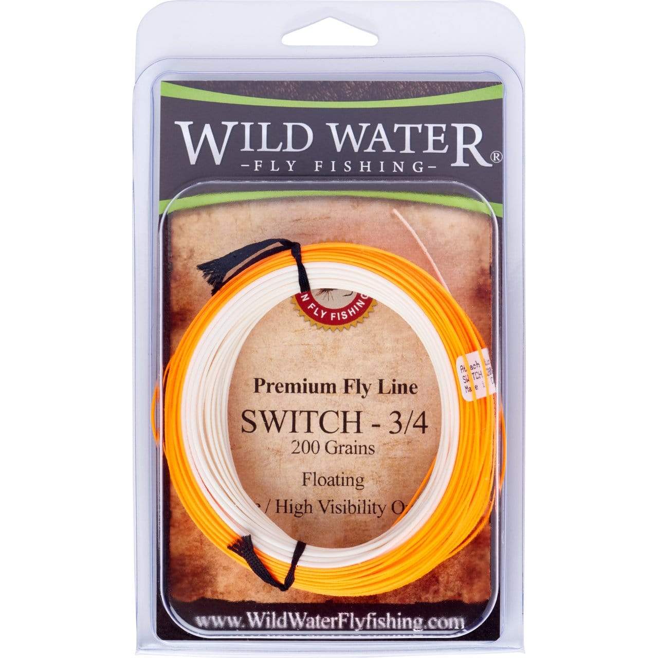 3/4F Switch Line, Floating | Orange/White | 200 grains | Wild Water Fly Fishing