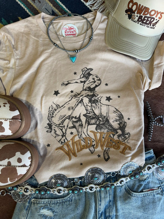 Wild West Cowboy Rider Graphic Tee