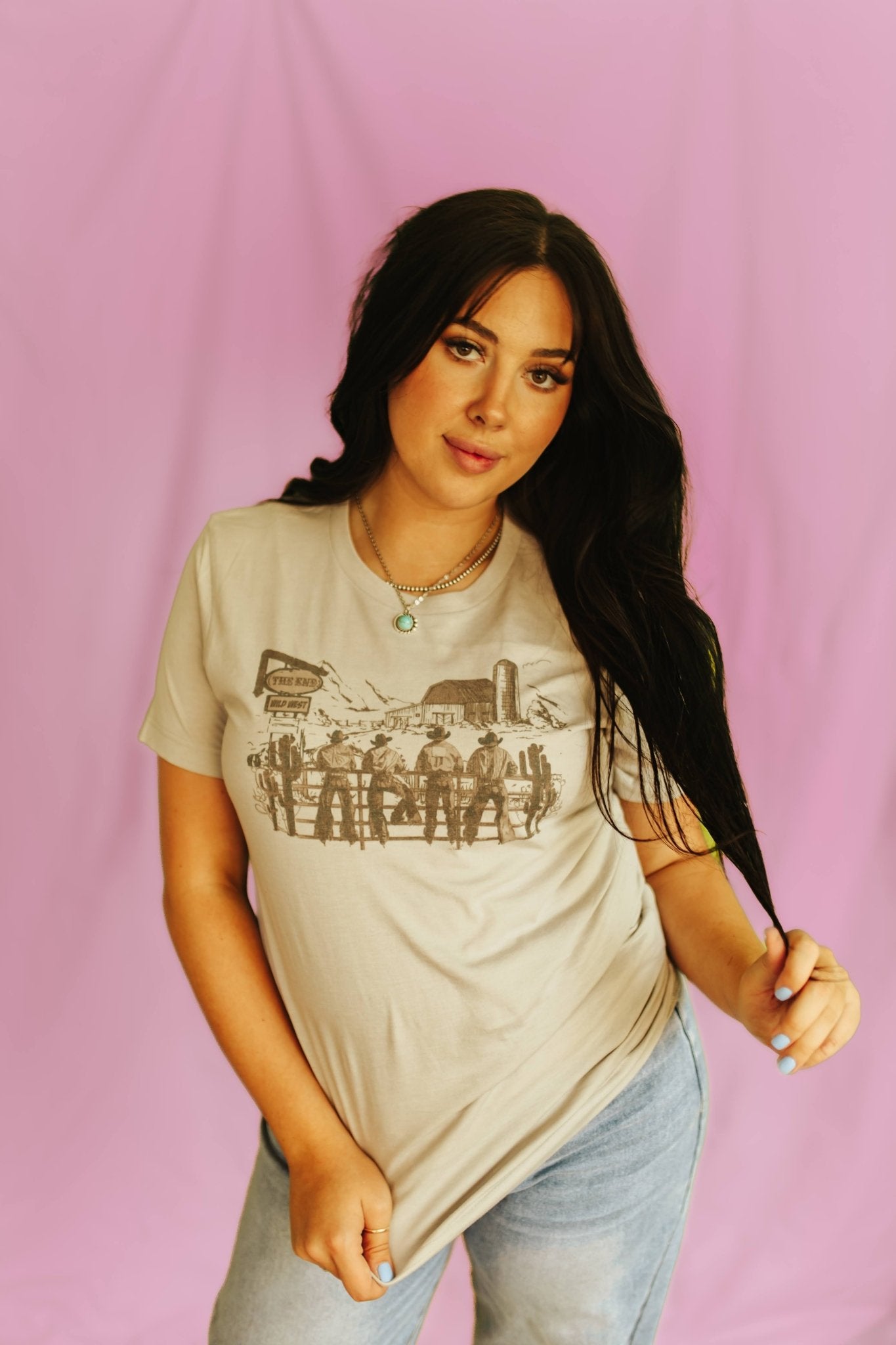 Wild West Cowboys Scene Graphic Tee