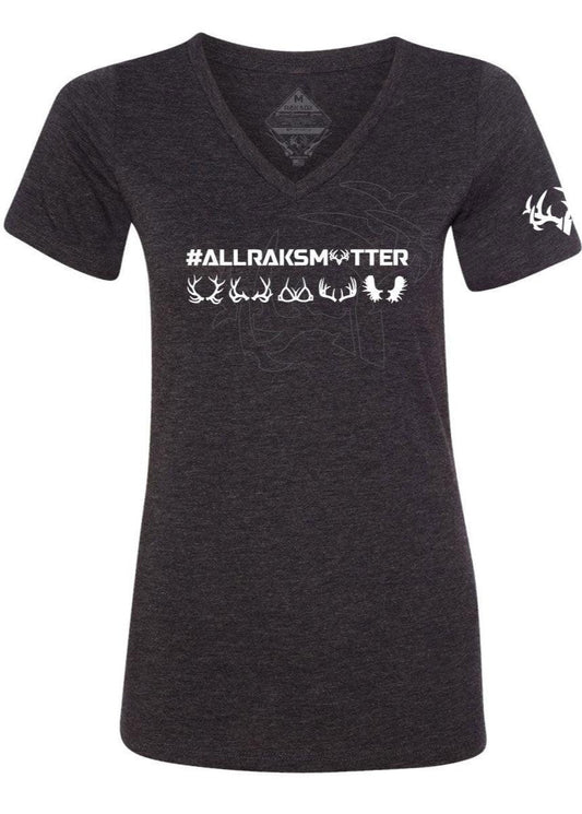 Womens All Raks Matter ™  Boobies V Neck Relaxed Tee