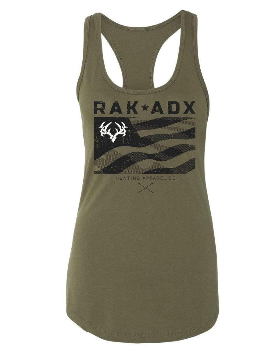 Womens Rak N Flag 2.0 Racerback Tank