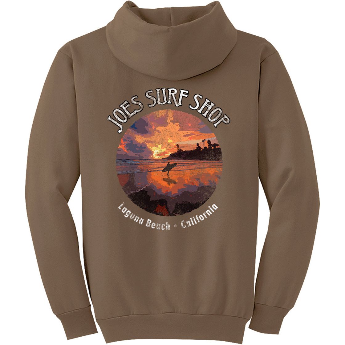 Joe's Surf Shop Sunset Surfer Pullover Surf Hoodie