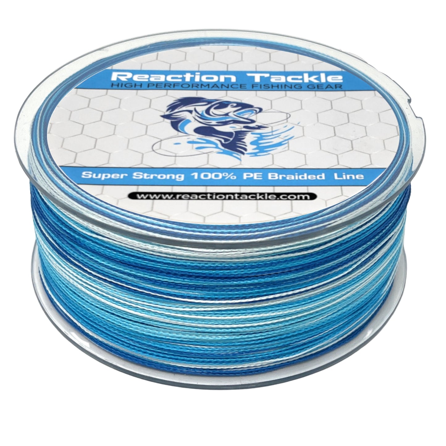 Reaction Tackle Braided Fishing Line - Blue Camo