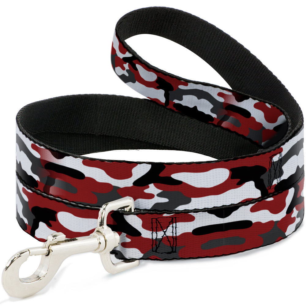 Dog Leash - Camo Red/Black/Gray/White