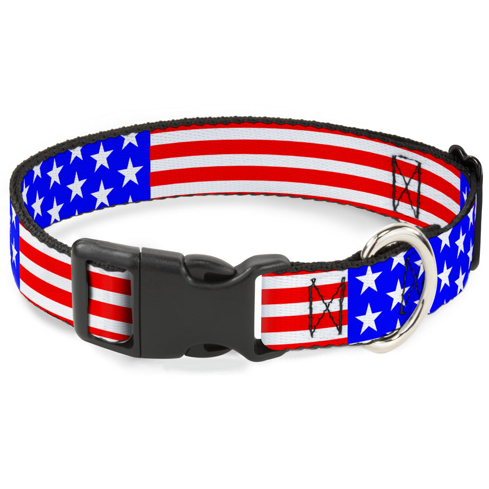 Plastic Clip Collar - Americana Stars & Stripes3 Red/White/Blue