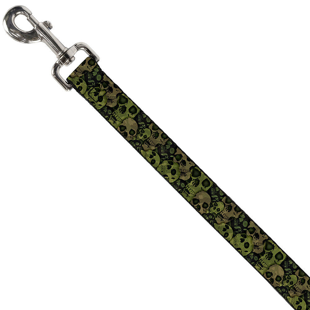 Dog Leash - Camo Olive/Black Skull Yard2