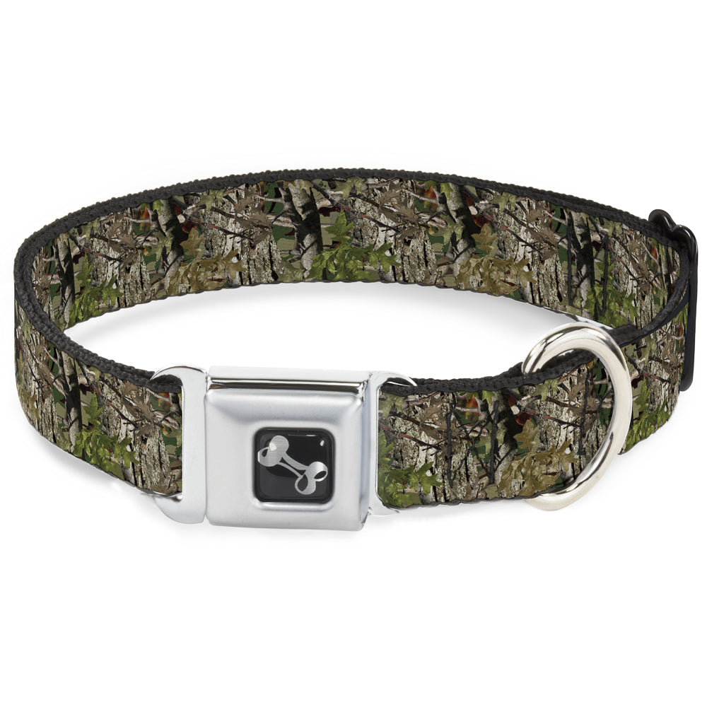 Dog Bone Seatbelt Buckle Collar - Hunting Camo