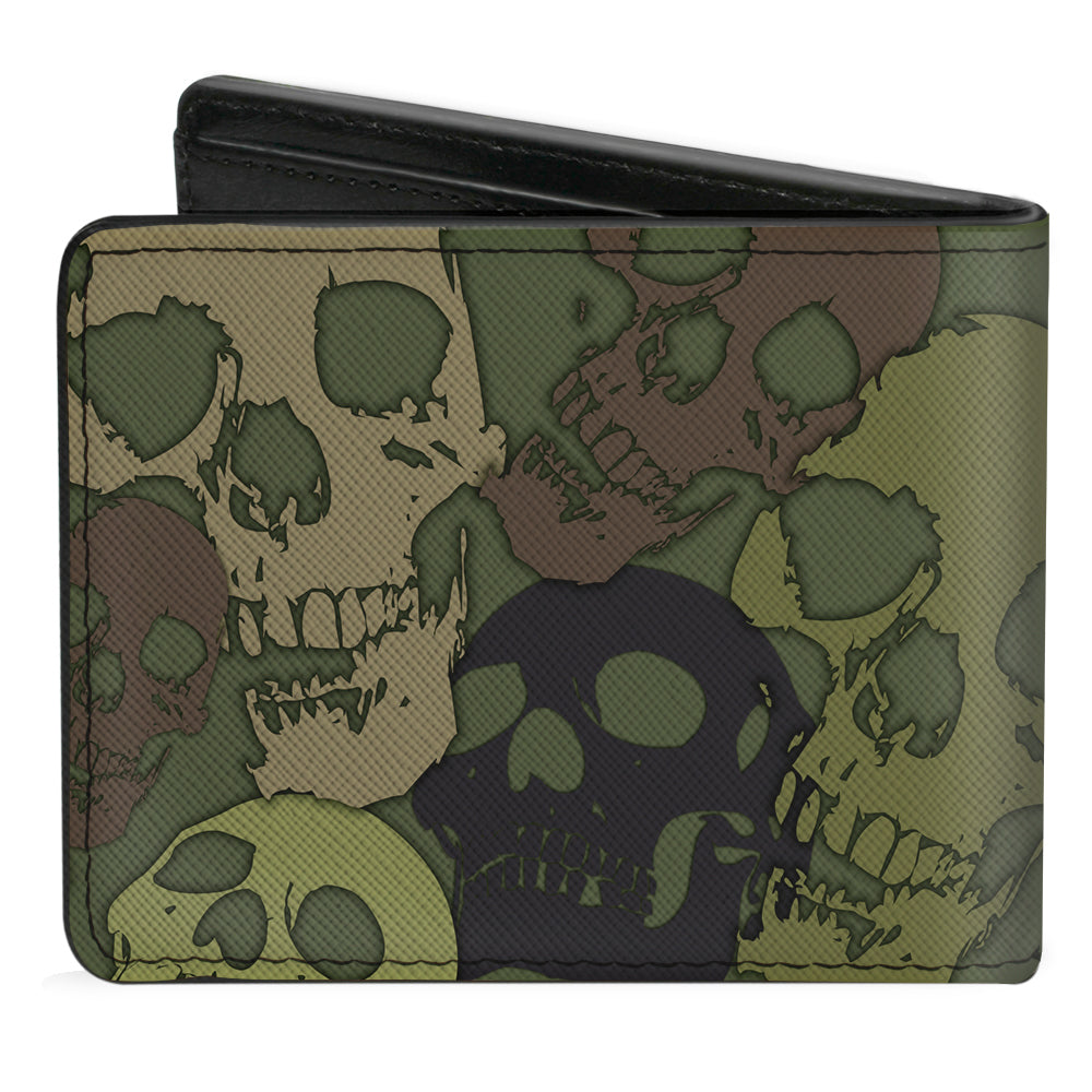 Bi-Fold Wallet - Camo Olive Skull Yard