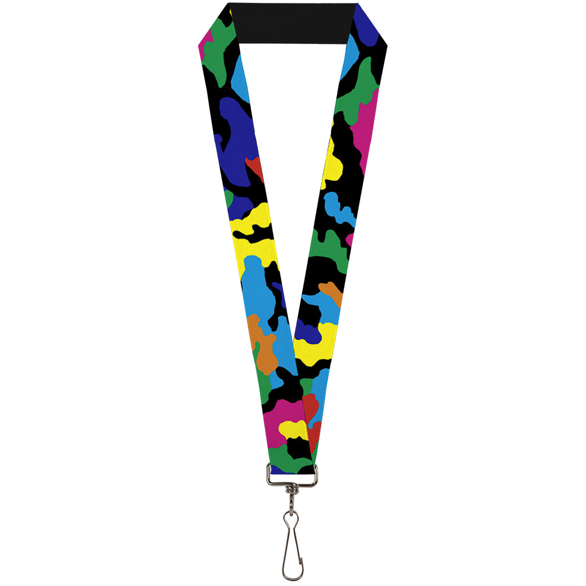 Lanyard - 1.0" - Camo Multi Neon