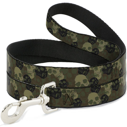 Dog Leash - Camo Olive Skull Yard