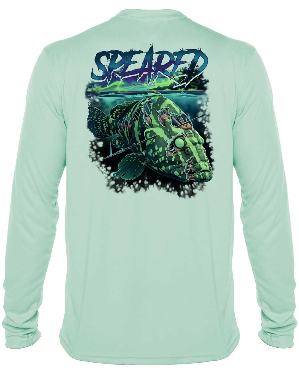 Zombie Grouper UV : Men's Spearfishing T-Shirt