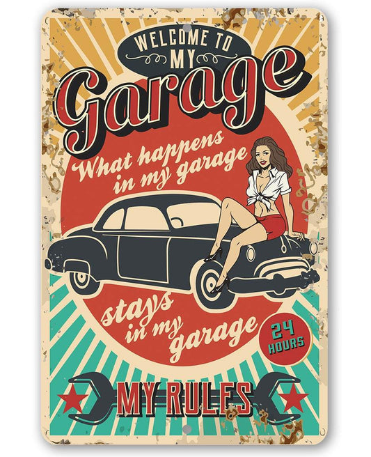 My Garage My Rules - Metal Sign