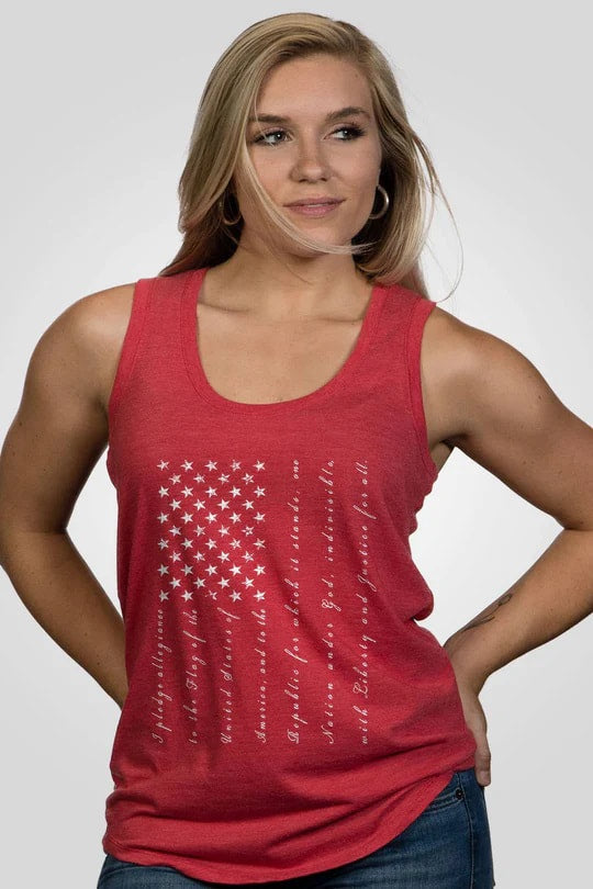 Women's Racerback Tank - The Pledge Red